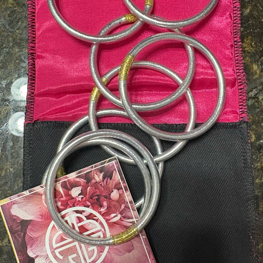 BudhaGirl all weather silver bracelets. Size small